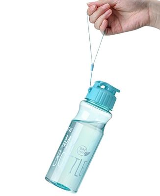 Garrafa de água transparente de plástico PET de 500 ml personalizada para hidratação ao ar livre