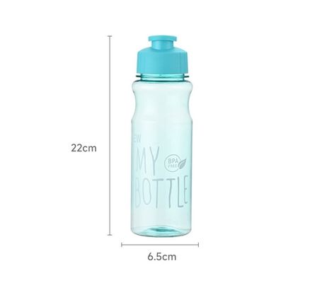 Garrafa de água transparente de plástico PET de 500 ml personalizada para hidratação ao ar livre