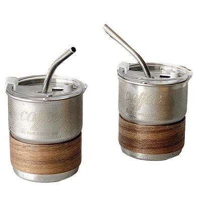 Copo de café de manga de madeira de parede única Copo de água de festa de viagem