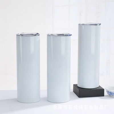 20oz/30oz de sublimação de cor personalizada de aço inoxidável em branco, copos de tumbler ligeiros e magros com palha