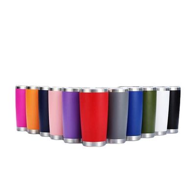20oz de vidro à vácuo com parede dupla de aço inoxidável com tampa durável e elegante