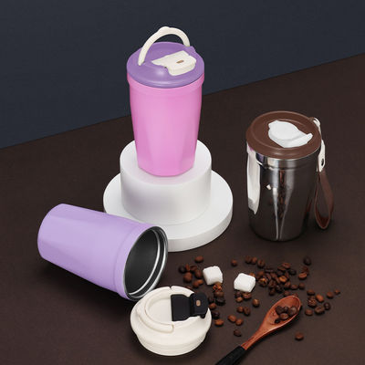 Taça de café de aço inoxidável 420 ml garrafa de viagem isolada personalizada com tampa à prova de vazamento