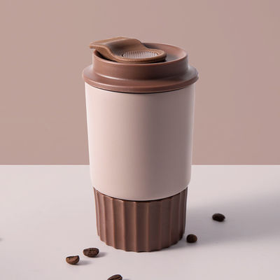 Copo de café reutilizável isolado com tampa selada 350 ml Taça portátil de aço inoxidável