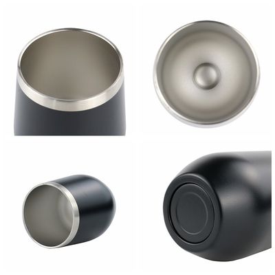 12oz 304 Copo de aço inoxidável Copo colorido revestido em pó, à prova de vazamento, de parede dupla, portátil, com tampa, para estudantes