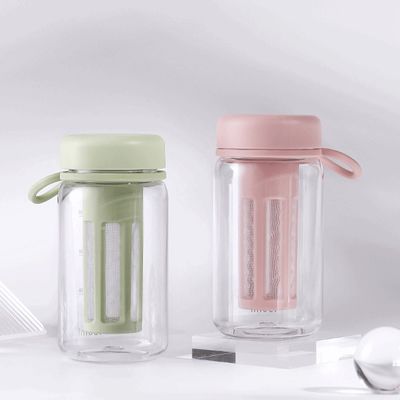 450 ml 600 ml garrafa de água de plástico transparente e livre de BPA Tritano com balança para ginásio