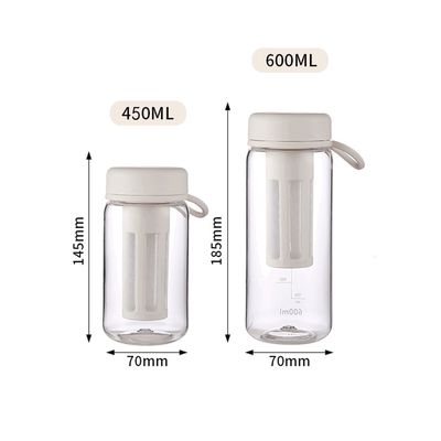 450 ml 600 ml garrafa de água de plástico transparente e livre de BPA Tritano com balança para ginásio