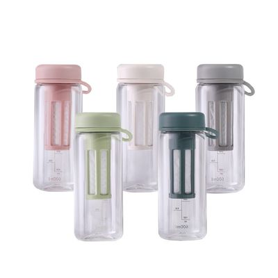 450 ml 600 ml garrafa de água de plástico transparente e livre de BPA Tritano com balança para ginásio
