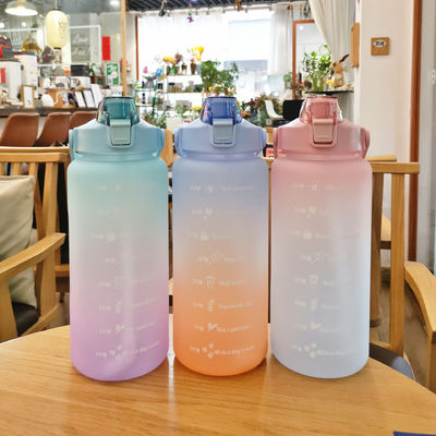 2000ml Copo Espacial de Cor Gradiente Com Escala de Tempo