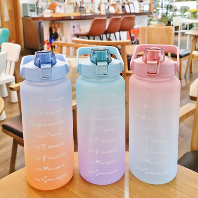 2000ml Copo Espacial de Cor Gradiente Com Escala de Tempo