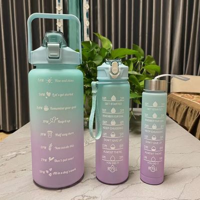 Ambiental BPA GRATUITO Cor Gradiente Ginásio Motivacional Fitness Esportes Tritão Set de garrafa de água