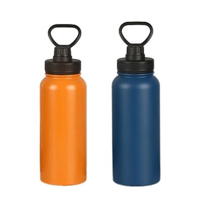 Garrafas esportivas isoladas a vácuo de aço inoxidável portáteis directas de 1000 ml com alças