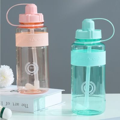 Unisex Direct Drinking 1000ml BPA Free Tritan Motivational Gym Garrafa de água de plástico com marcador de tempo