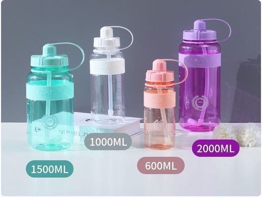 Unisex Direct Drinking 1000ml BPA Free Tritan Motivational Gym Garrafa de água de plástico com marcador de tempo