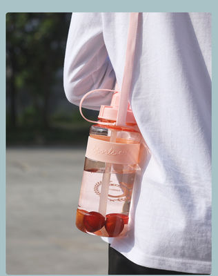 Unisex Direct Drinking 1000ml BPA Free Tritan Motivational Gym Garrafa de água de plástico com marcador de tempo