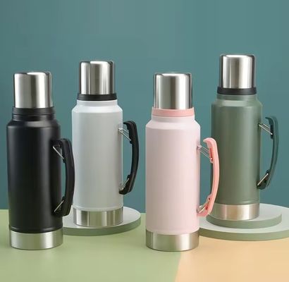 1L Garrafa de água para alpinismo ao ar livre Camping Termos isolados à prova de vazamento de aço inoxidável