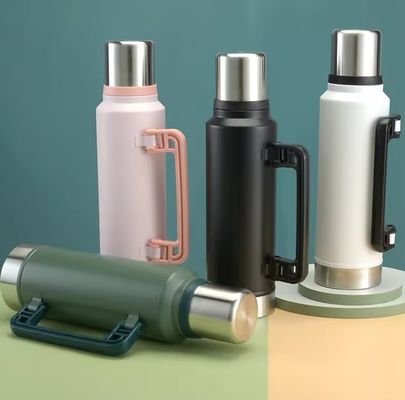 1L Garrafa de água para alpinismo ao ar livre Camping Termos isolados à prova de vazamento de aço inoxidável