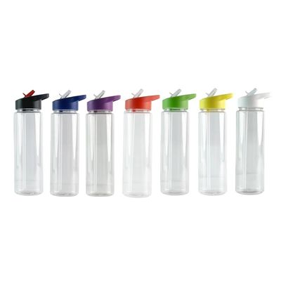 750 ml garrafa de água potável de plástico transparente para desporto, fitness e água fervente