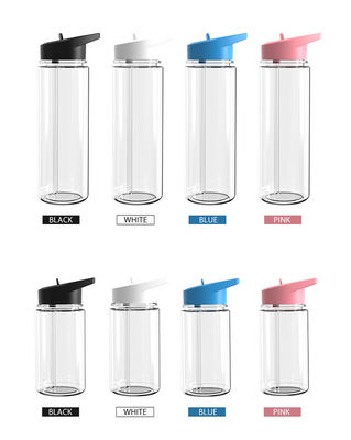 750 ml garrafa de água potável de plástico transparente para desporto, fitness e água fervente