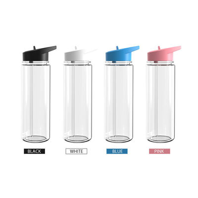 750 ml garrafa de água potável de plástico transparente para desporto, fitness e água fervente