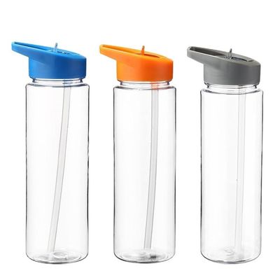750 ml de garrafa de água de viagem de plástico transparente para desporto para água fervente