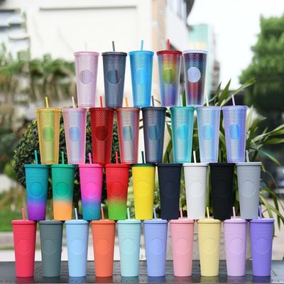 Estilo Country Design 24 oz Diamante estufado Tumbler Duplo Parede Radiante garrafa de água