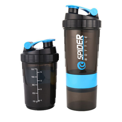 Fitness BPA livre de plástico Protein Shaker Bottle Cup com Mixer e Glitter Design