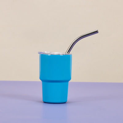 2 oz de garrafa de água de aço inoxidável estilo americano Mini Design Pocket Cup com canudos