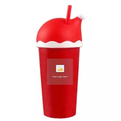 MUGS Tipos de bebida presente de Natal 20oz caneca de tumbler com tampa de chapéu do Pai Natal e palha