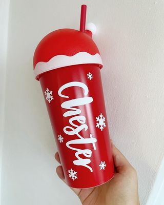 20 OZ Copas de Café de Natal 600ml Luxo Logotipo Personalizado Novidade Copo de Palha Para o Natal