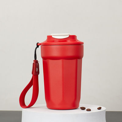 Frascos de vácuo Termoses em forma de diamante Garrafa de café portátil à prova de vazamento com alça 420ml