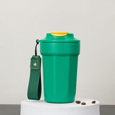 Frascos de vácuo Termoses em forma de diamante Garrafa de café portátil à prova de vazamento com alça 420ml