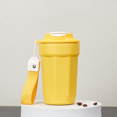 Frascos de vácuo Termoses em forma de diamante Garrafa de café portátil à prova de vazamento com alça 420ml