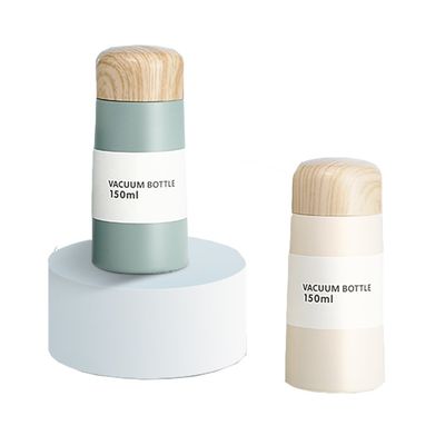 304 Tubler de aço inoxidável frasco de vácuo Mini garrafa de água copo com capa de grão de madeira de cor personalizada