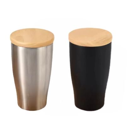 Garrafa de água de plástico de grãos de madeira de 350 ml para viagens