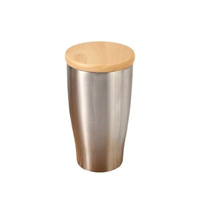 Cor de aço inoxidável Custom 350ml BPA livre Tumbler de vácuo com tampa de bambu aceitável OEM