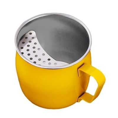 Fornecimento direto de chá de aço inoxidável 304 Taça portátil de qualidade alimentar com filtro crescente