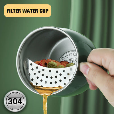 Copo de chá de frutas de filtro de crescente de aço inoxidável