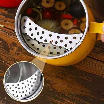 Copo de chá de frutas de filtro de crescente de aço inoxidável