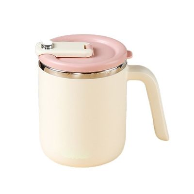 500ml Logotipo personalizado Copo de viagem isolado de aço inoxidável de camada dupla com tampa de alça