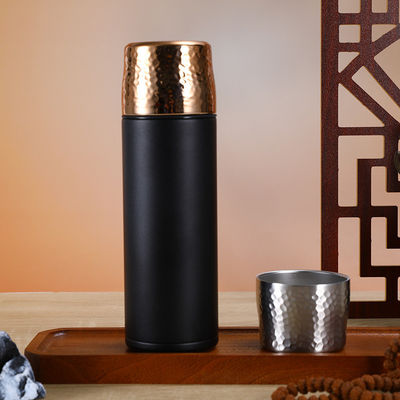 Copo recto 316 de aço inoxidável tampa de mola Thermos de chá portátil com filtro de chá