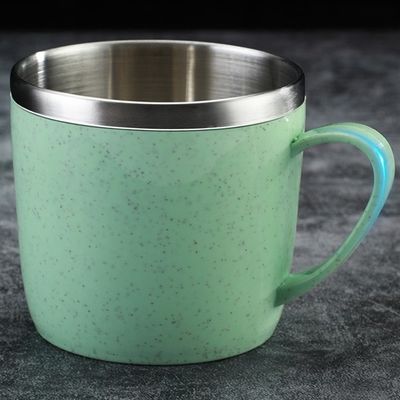 Copo portátil de aço inoxidável de camada dupla de 220 ml para bebidas anti-escaldamento e de chá