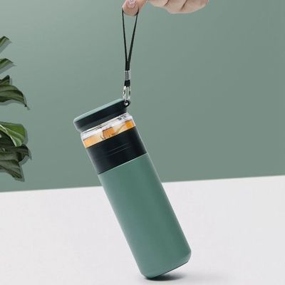 Desempenho de isolamento térmico 500 ml Tubler de vácuo de aço inoxidável com filtro de separação