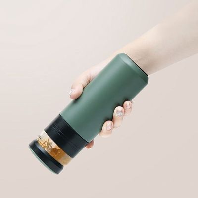 Desempenho de isolamento térmico 500 ml Tubler de vácuo de aço inoxidável com filtro de separação