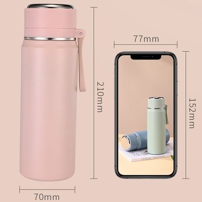 500 ml de vácuo 600 ml de parede dupla de aço inoxidável garrafa de água potável com tampa