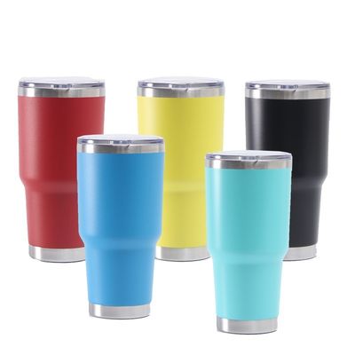 30oz de cálice de vinho revestido em pó O melhor copo de café reutilizável para necessidades de viagem