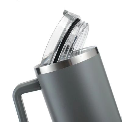 40oz Sublimação viagem caneca de café com manilha pó revestido de aço inoxidável tumbler