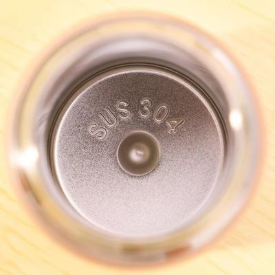 Vacuo 304 aço inoxidável garrafas de água isoladas 280ml portátil grãos de madeira criativos