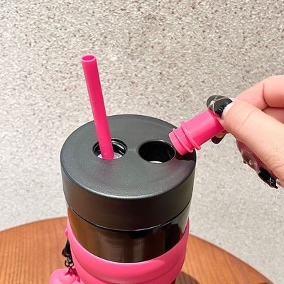 316 de aço inoxidável para automóveis, cálice de café com palha 710 ml de isolamento direto