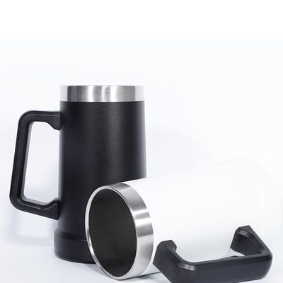 Estilo de Design Minimalista Customizable Vacuum Double Wall Insulação de aço inoxidável Copo de café com alça