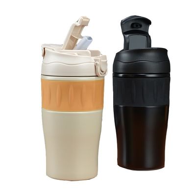 500 ml canecas de café de aço inoxidável com tampa logotipo personalizado copos de bebida e palha de qualidade alimentar